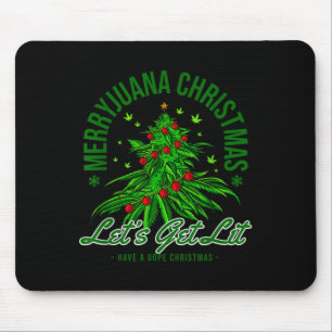 Merryjuana Christmas Christmas Weed T Roll  Mouse Pad