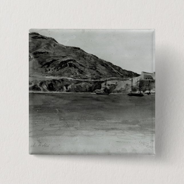 Mers El-Kebir, Algeria 2 Inch Square Button (Front)