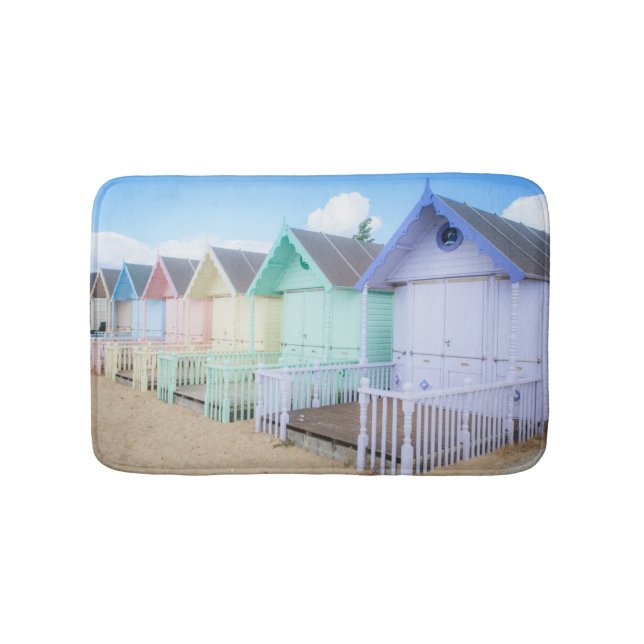 Mersea Island Beach Huts Bath Mat (Front)
