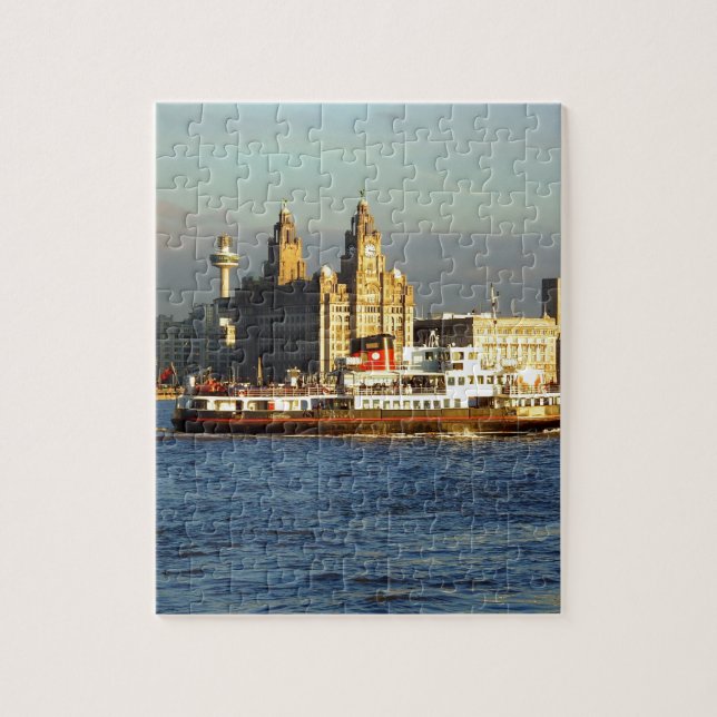 Mersey Ferry & Liverpool Waterfront Jigsaw Puzzle (Vertical)
