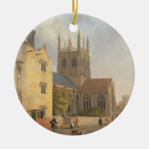 Merton College, Oxford, 1771 (oil on canvas) Ceramic Ornament