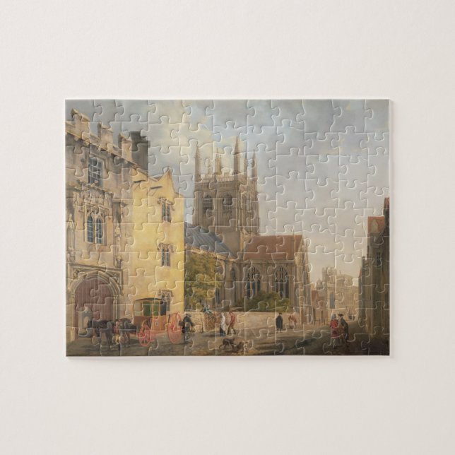 Merton College, Oxford, 1771 (oil on canvas) Jigsaw Puzzle (Horizontal)