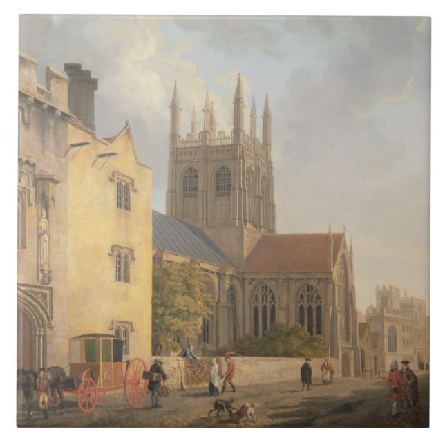 Merton College, Oxford, 1771 (oil on canvas) Tile (Front)