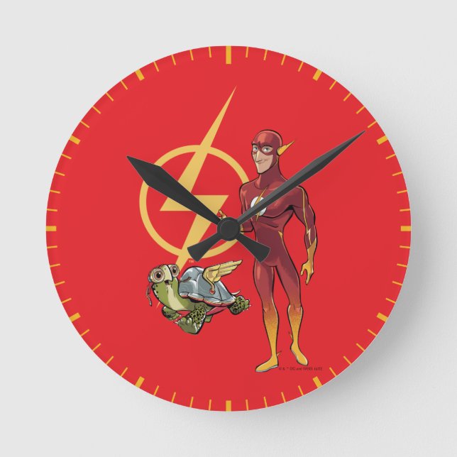 Merton & The Flash Round Clock (Front)