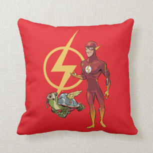 Merton & The Flash Throw Pillow