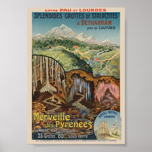 Merveille des Pyrénées France Poster vintage 1903 (Devant)