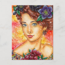 "Merveilles d'hiver : Hellebore" carte postale d'h