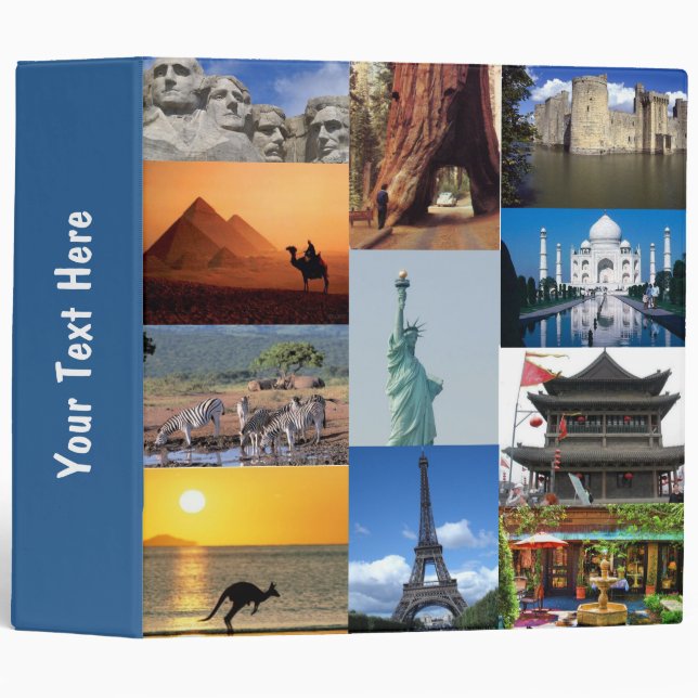 Merveilles du classeur de vacances du monde (Devant/Côté)