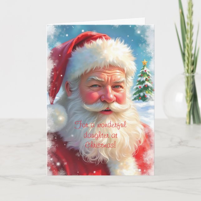 MERVEILLEUSE CARTE DE FILLE DE NOËL (Devant)