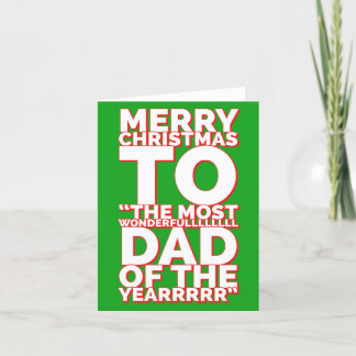 Merveilleuse carte de Noël de papa.