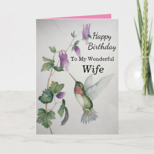 Merveilleuse carte d'oiseau-de-vie d'anniversaire