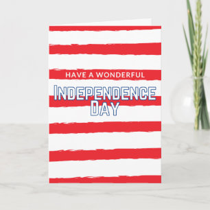 Merveilleuse carte du Jour de l'Indépendance