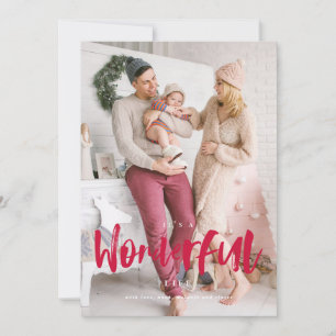 Merveilleuse carte photo de Noël Rouge Vie