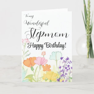 Merveilleuse carte Stepmaman pour l'anniversaire d