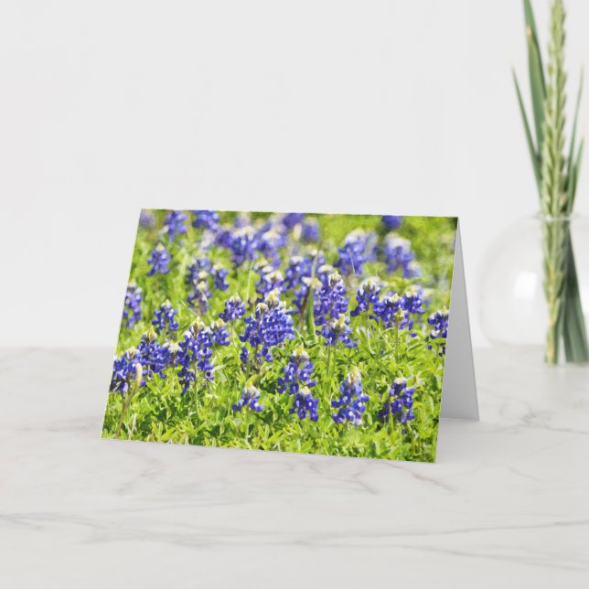 Merveilleux Bluebonnets Écriture Carte Psaume 72:1 (Devant)