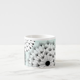 Merveilleux Dandelions bleu Espresso Mug