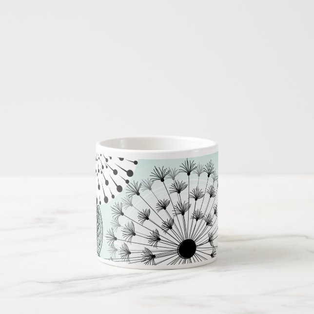 Merveilleux Dandelions bleu Espresso Mug (Devant)
