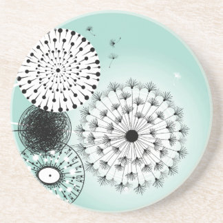 Merveilleux Dandelions Dessous de verre de grès bl