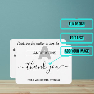 Merveilleux Dîner Carte de remerciements
