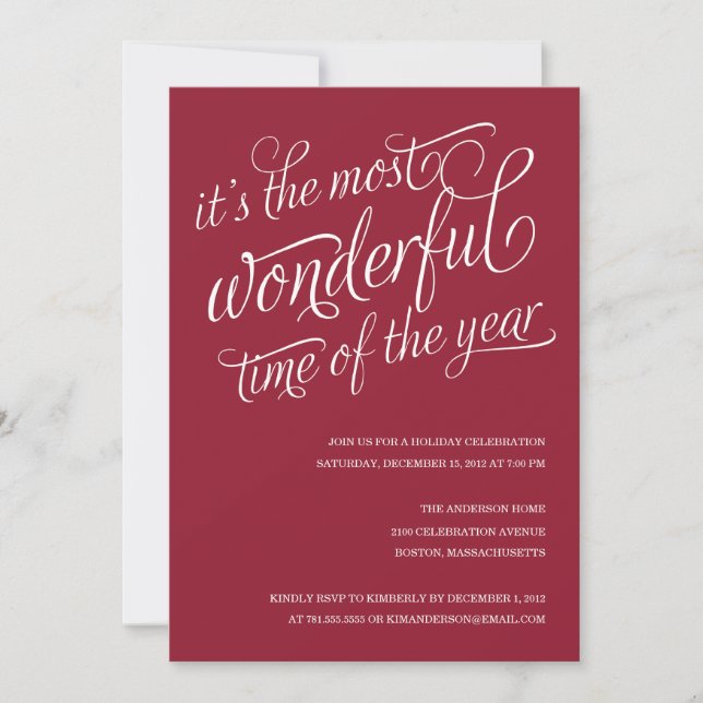 MERVEILLEUX| INVITATIONS DE FÊTE (Devant)