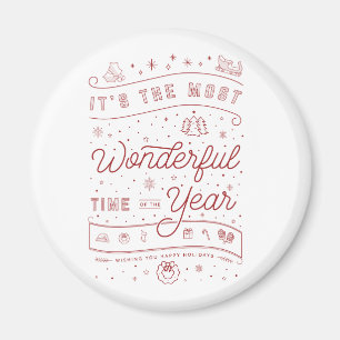 Merveilleux moment de l'année Magnet de Noël