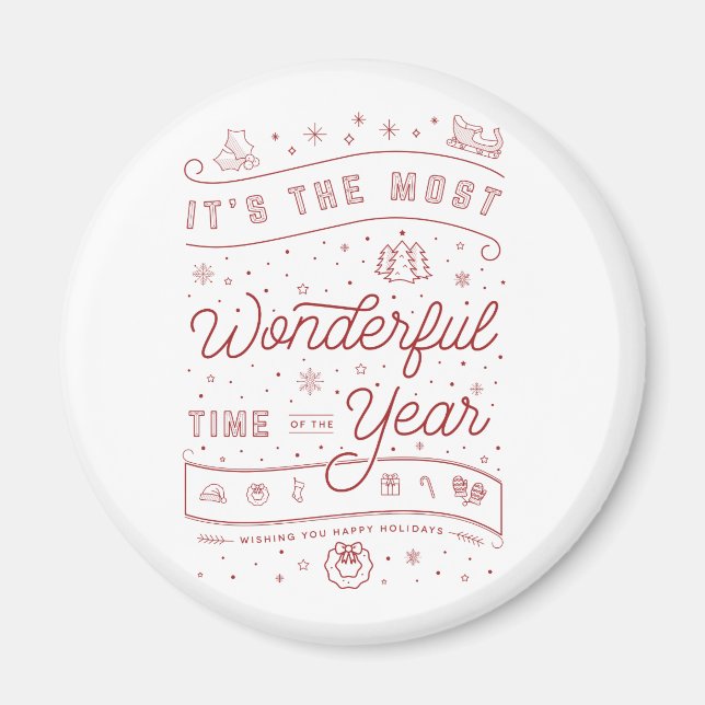 Merveilleux temps de l'année Magnet de Noël (Devant)