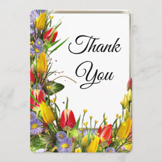 Merveilleux tulipes Cartes de remerciements