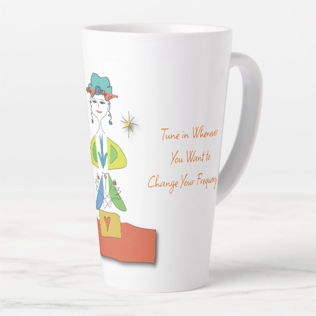 'Meryl' - Tune In Yoga Latte Mug (Right Angle)
