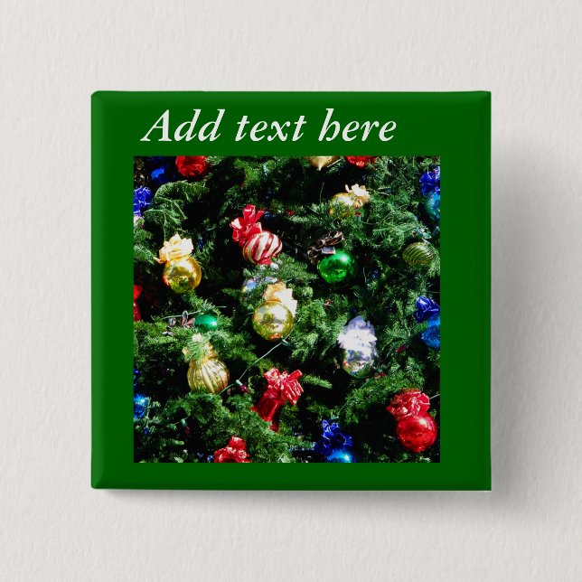 Meryy Christmas_ 2 Inch Square Button (Front)