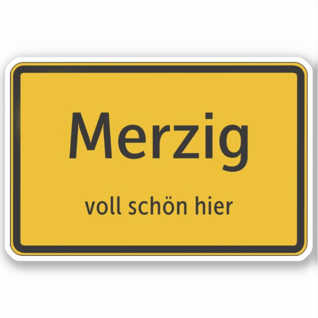 Merzig Sticker Autosticker (Front)