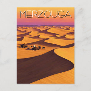 Merzouga Morocco Desert Travel Postcard