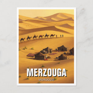 Merzouga Morocco Travel Postcard