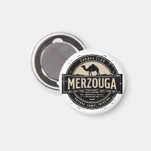 Merzouga Sahara Camel Ride Vintage Badge Retro M Magnet