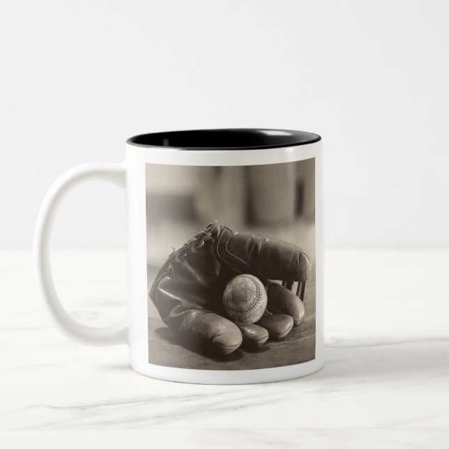 MES01BWD1 Ball in Mitt.tif Two-Tone Coffee Mug (Left)