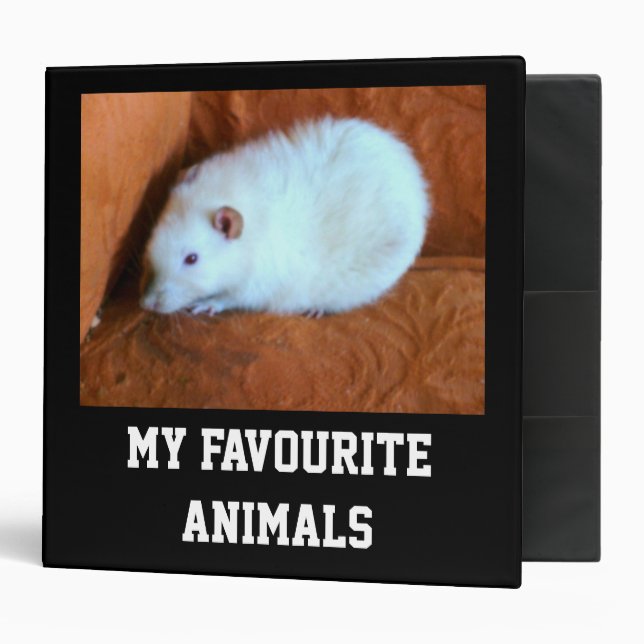 Mes animaux favoris Classeur personnalisable (Devant/intérieur)