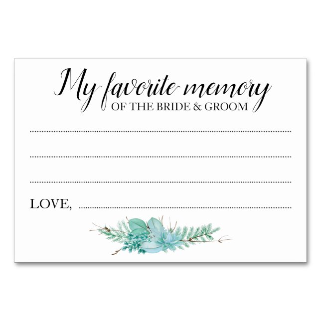Mes Cartes de Mariage Mémoire préférées - Sylvie (Devant)