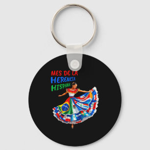 Mes De La Herencia Hispana Hispanic Heritage Month Keychain