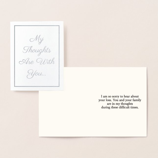 "Mes Pensées Sont Avec Vous..." Carte (Affichage)