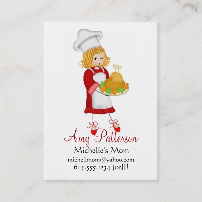 Mes petites cartes de maman de cuisinier de chef (Devant)