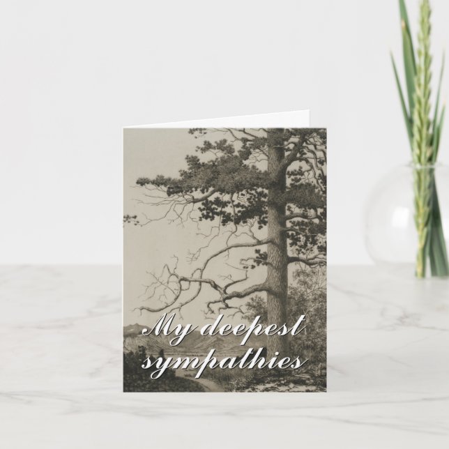 "Mes plus profondes condoléances" Carte de sympath (Devant)