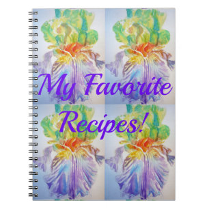 Mes Recettes Favorites Carnet Fleurs Florales Iris