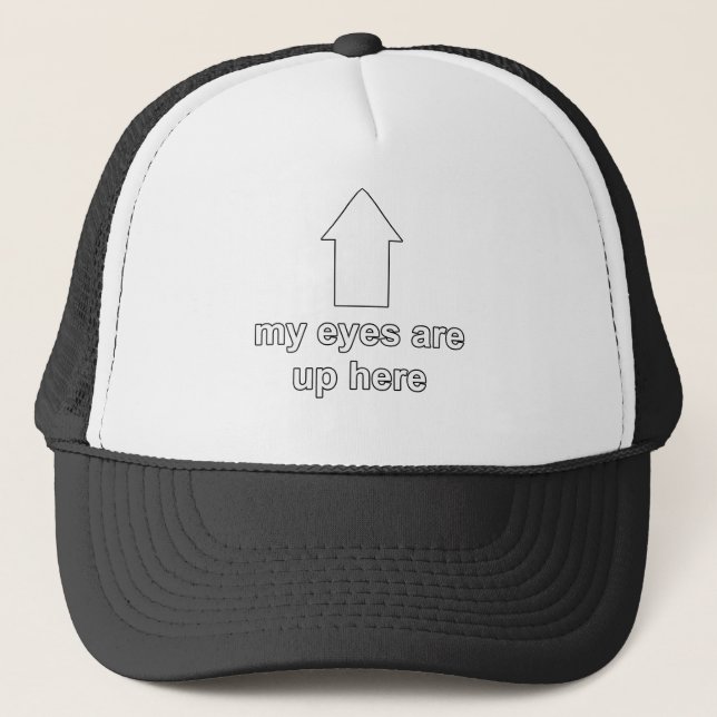 Mes yeux sont vers le haut ici de casquette de (Devant)