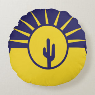 Mesa (Arizona) City flag Round Pillow