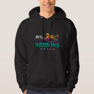 Mesa Arizona USA Desert Gecko Lizard Art Vacation Hoodie