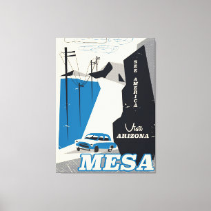 Mesa Arizona vintage style travel poster Canvas Print