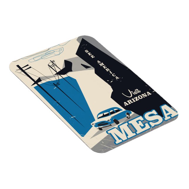 Mesa Arizona vintage style travel poster Magnet (Right Side)