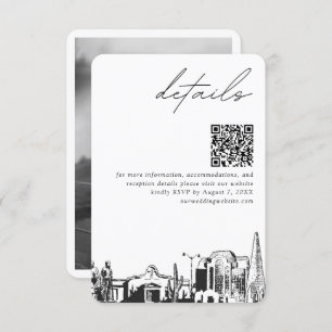 Mesa Arizona Wedding Details QR Code Small Enclosure Card