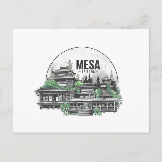 Mesa City Arizona USA Postcard (Front)