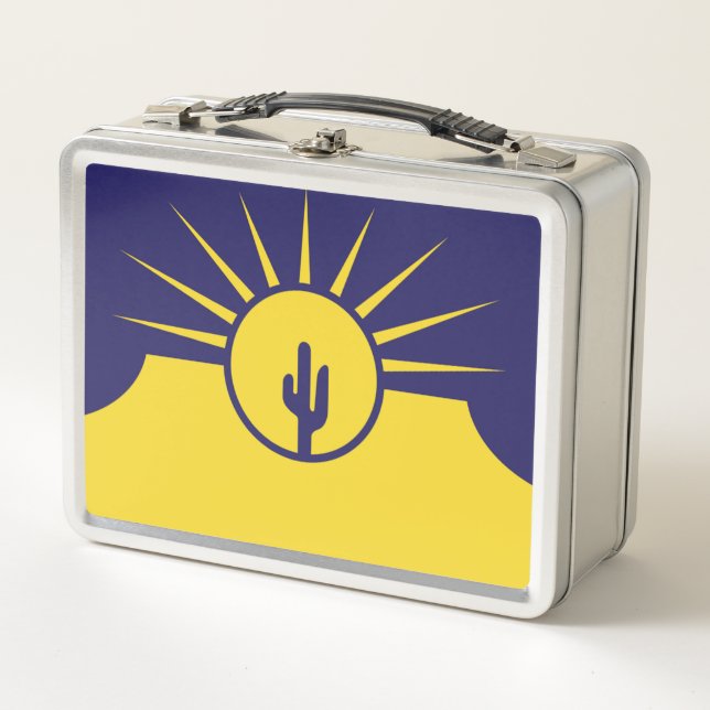 Mesa city flag metal lunch box (Front)