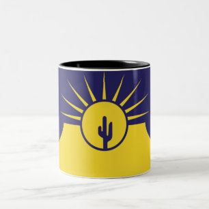 Mesa city flag Two-Tone coffee mug